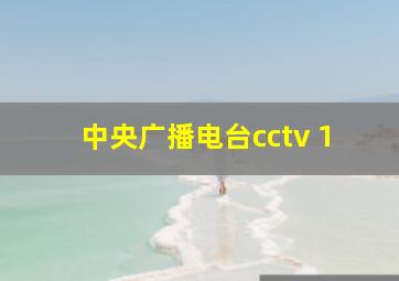 中央广播电台cctv 1